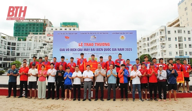 Thanh Hóa nhất nội dung đội tuyển 3 nam tại Giải vô địch Cầu mây bãi biển quốc gia