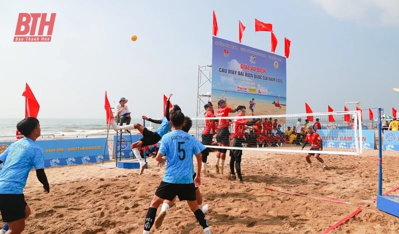 Thanh Hóa nhất nội dung đội tuyển 3 nam tại Giải vô địch Cầu mây bãi biển quốc gia