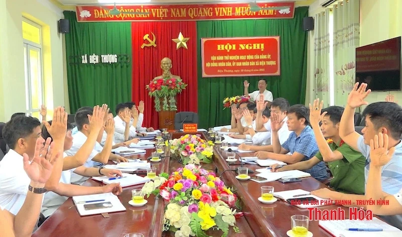 Huyện Vĩnh Lộc vận hành thử nghiệm chính quyền địa phương 2 cấp ở các xã mới