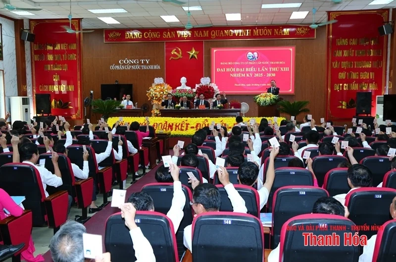 Đại hội Đại biểu Đảng bộ Công ty CP Cấp nước Thanh Hóa 