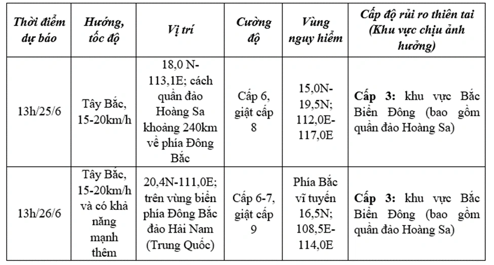Xuất hiện áp thấp nhiệt đới trên Biển Đông