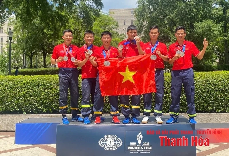 Cán bộ, chiến sĩ cảnh sát PCCC Thanh Hóa dành 2 HCB tại Đại hội thể thao cảnh sát và cứu hỏa thế giới