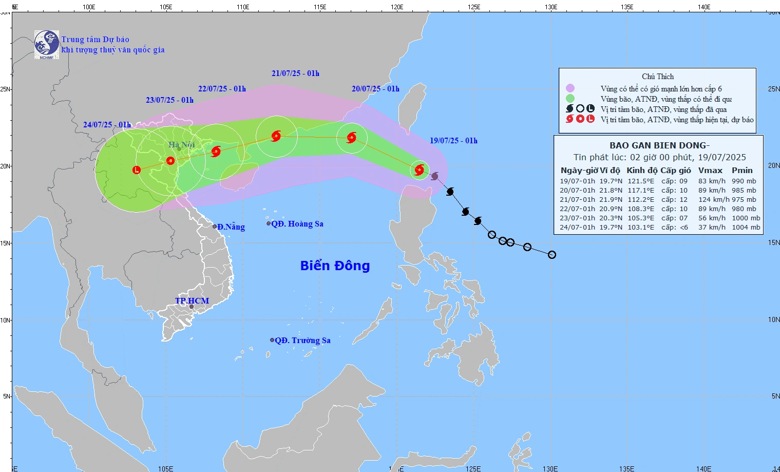 Dự báo bão Wipha đi vào Biển Đông, trở thành cơn bão số 3