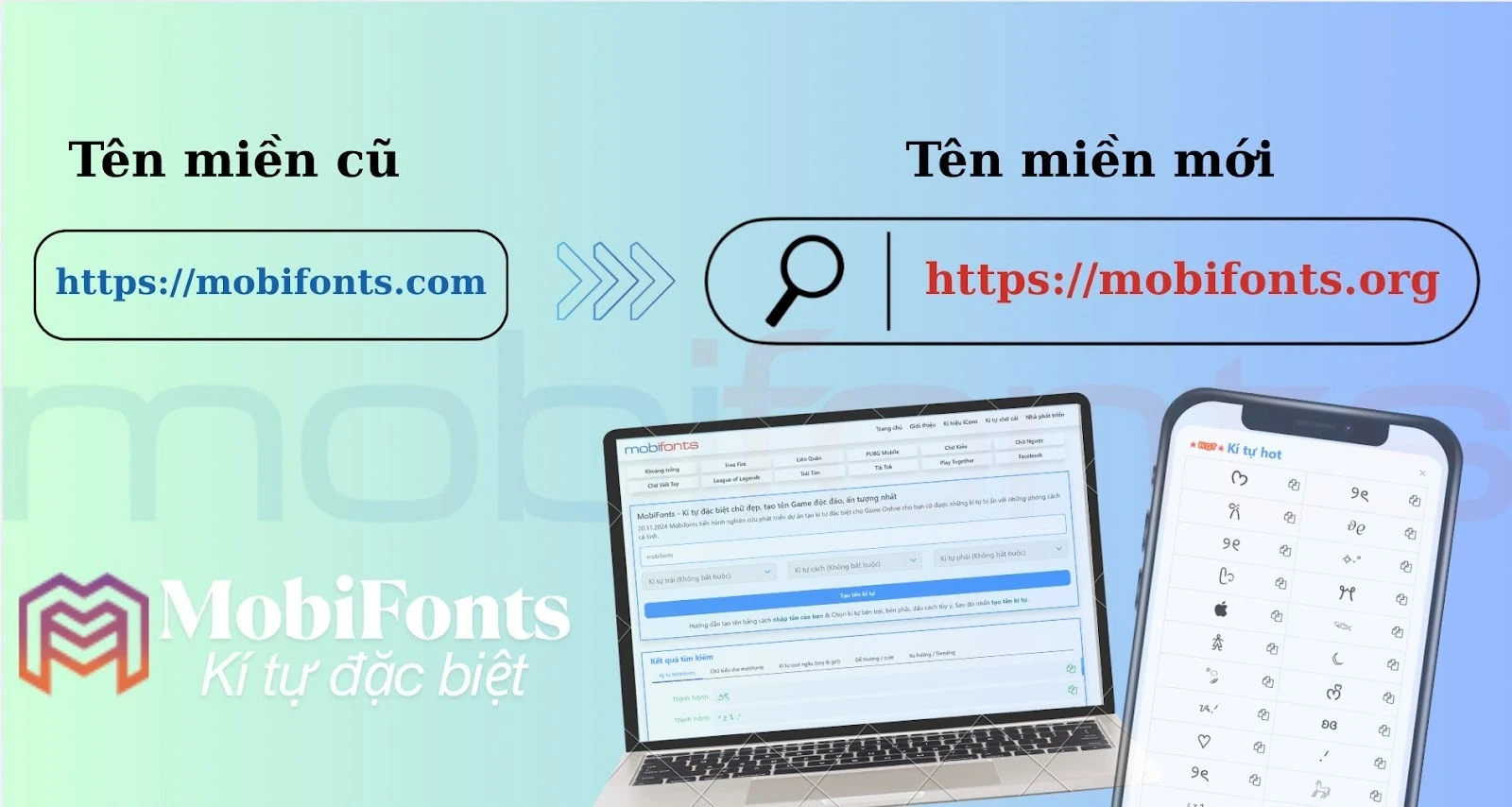 Mobifonts.com đổi tên miền sang Mobifonts.org