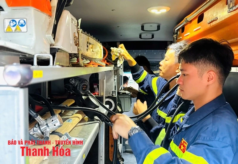 Phòng Cảnh sát PCCC&CNCH sẵn sàng cứu hộ, cứu nạn, ứng cứu sự cố thiên tai do bão số 3