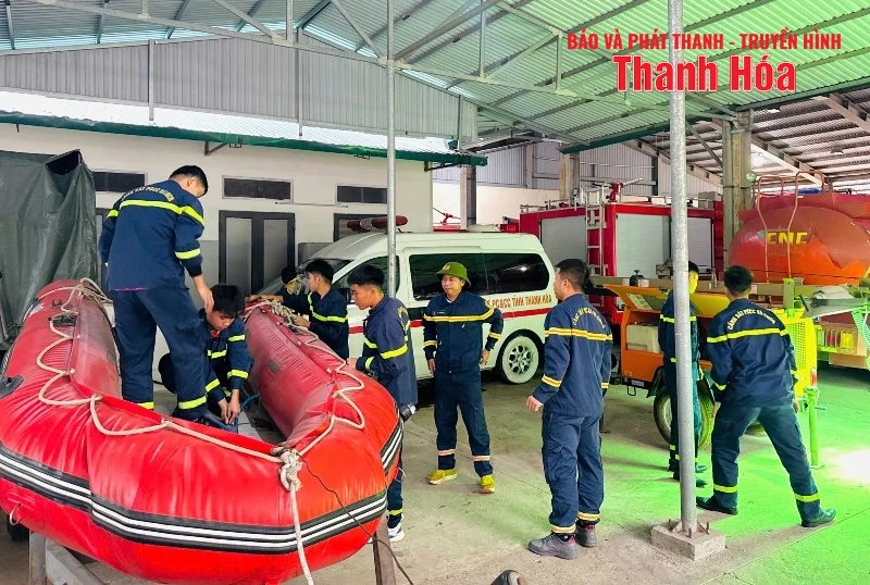 Phòng Cảnh sát PCCC&CNCH sẵn sàng cứu hộ, cứu nạn, ứng cứu sự cố thiên tai do bão số 3