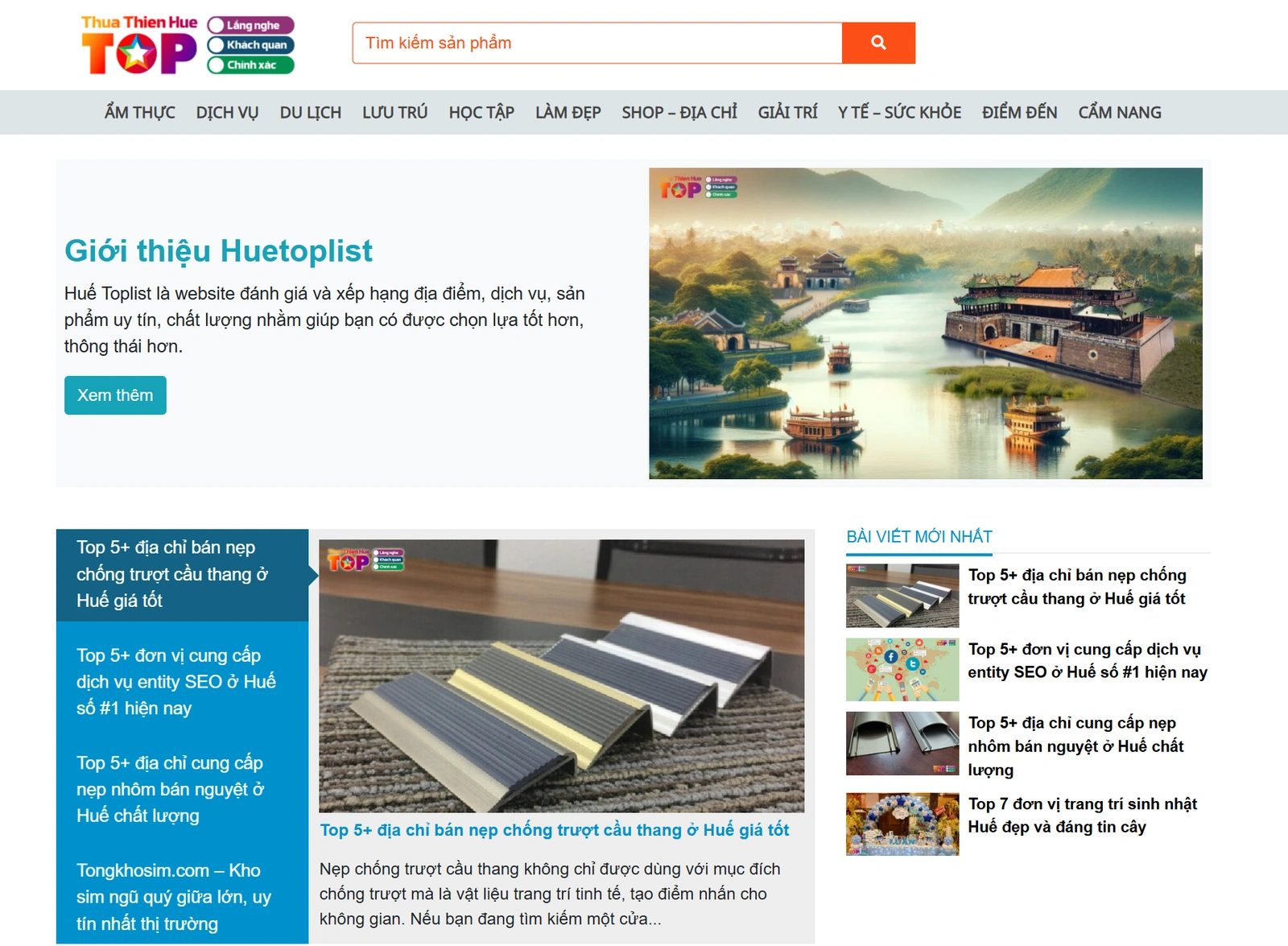 Huế Toplist cập nhật thông tin liên tục và khách quan tại thành phố Huế