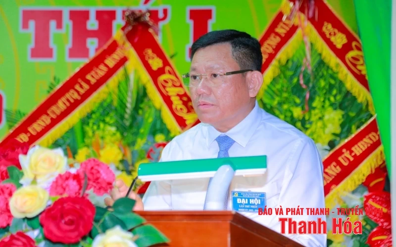 Phó Chủ tịch Thường trực UBND tỉnh Nguyễn Văn Thi dự Đại hội đại biểu Đảng bộ xã Hóa Quỳ