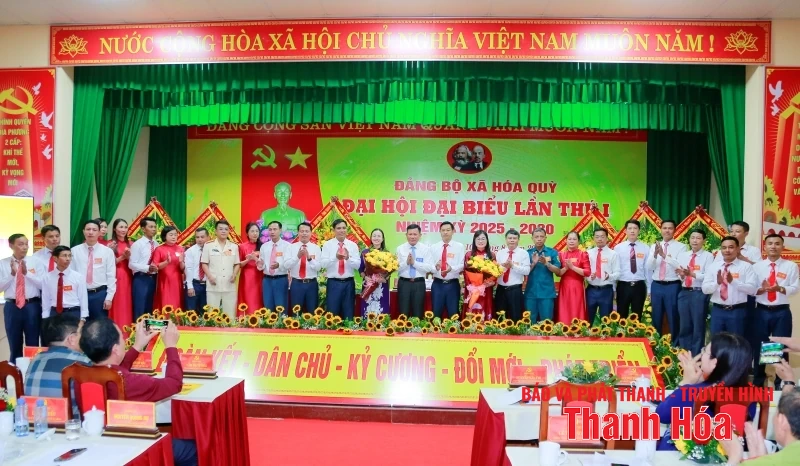 Phó Chủ tịch Thường trực UBND tỉnh Nguyễn Văn Thi dự Đại hội đại biểu Đảng bộ xã Hóa Quỳ