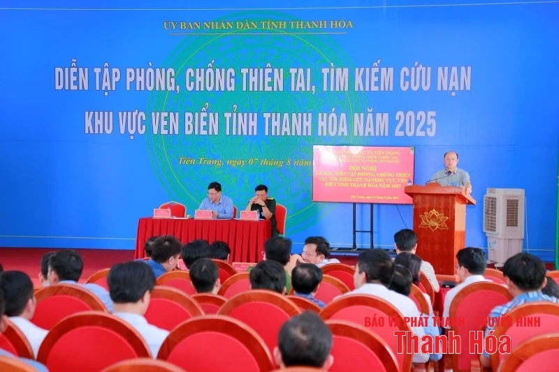 Diễn tập phòng, chống thiên tai, tìm kiếm cứu nạn khu vực ven biển tỉnh Thanh Hóa