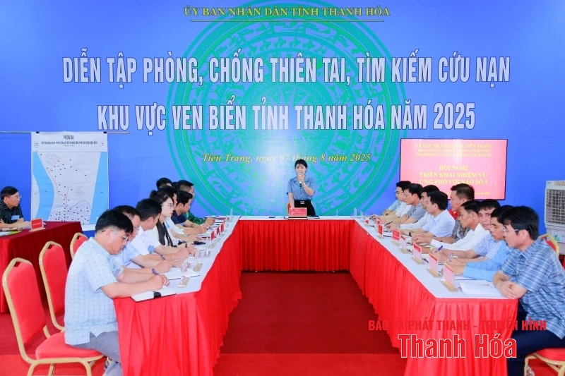 Diễn tập phòng, chống thiên tai, tìm kiếm cứu nạn khu vực ven biển tỉnh Thanh Hóa