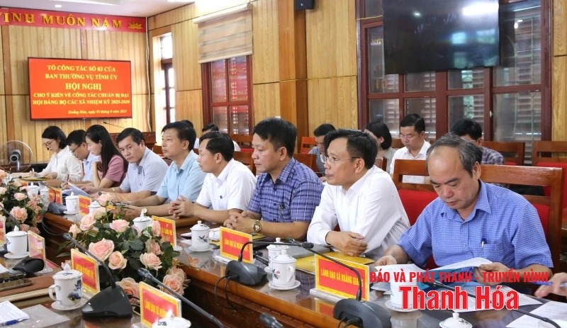 Trưởng ban Tuyên giáo và Dân vận Tỉnh ủy chủ trì hội nghị cho ý kiến về công tác chuẩn bị Đại hội Đảng bộ các xã mới