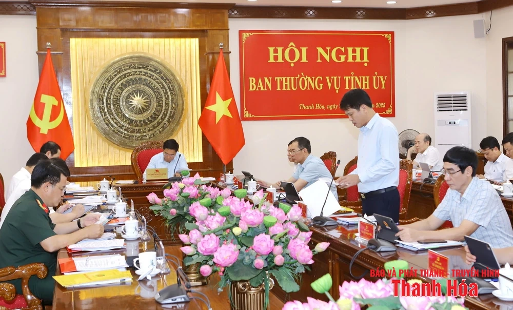 Ban Thường vụ Tỉnh ủy cho ý kiến vào công tác chuẩn bị tổ chức Đại hội đại biểu Đảng bộ tỉnh Thanh Hóa lần thứ XX, nhiệm kỳ 2025-2030