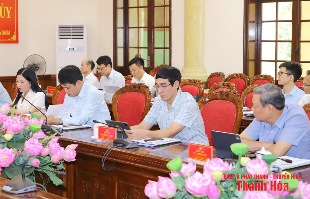 Ban Thường vụ Tỉnh ủy cho ý kiến vào công tác chuẩn bị tổ chức Đại hội đại biểu Đảng bộ tỉnh Thanh Hóa lần thứ XX, nhiệm kỳ 2025-2030