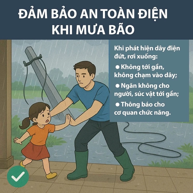 Khuyến cáo Nhân dân sử dụng điện an toàn trước những diễn biến bất thường của thiên tai
