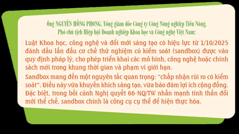 Cơ chế sandbox: Hành lang pháp lý mới cho hoạt động đổi mới sáng tạo