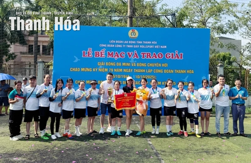 Bế mạc và trao giải thể thao trong công nhân lao động Công ty TNHH Giầy Rollsport Việt Nam