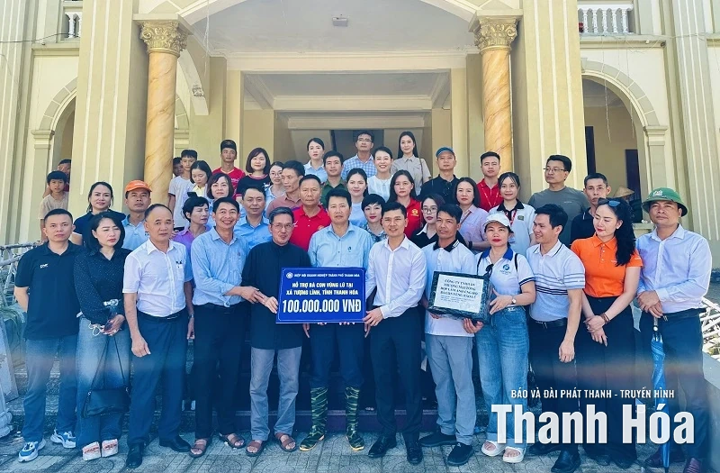 Hiệp hội Doanh nghiệp TP Thanh Hóa chia sẻ khó khăn với người dân vùng lũ
