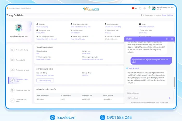 Lạc Việt SureHCS hợp nhất giúp quản lý nhân sự công lương tối ưu chi phí