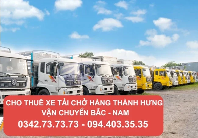 Dịch vụ cho thuê xe tải chở hàng của vận chuyển Thành Hưng
