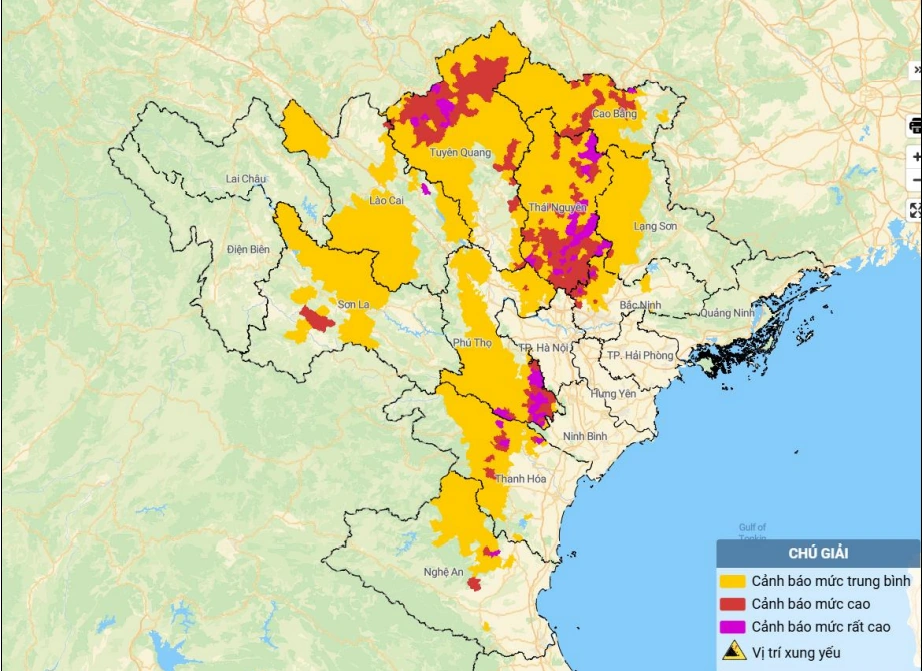 Cảnh báo lũ quét, sạt lở đất tại Thanh Hóa trong 6 giờ tới