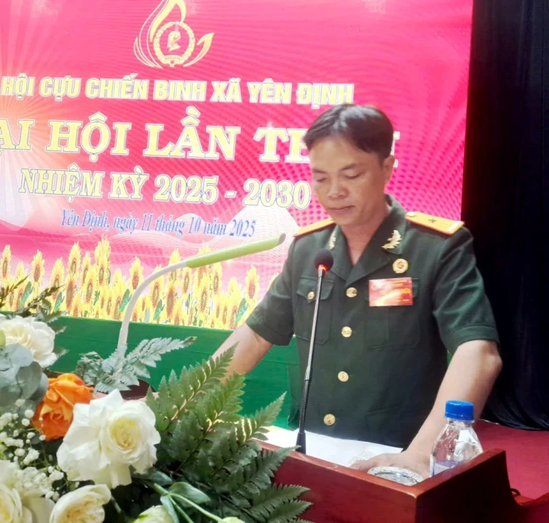Đại hội đại biểu Hội cựu chiến binh xã Yên Định lần thứ I, nhiệm kỳ 2025 - 2030