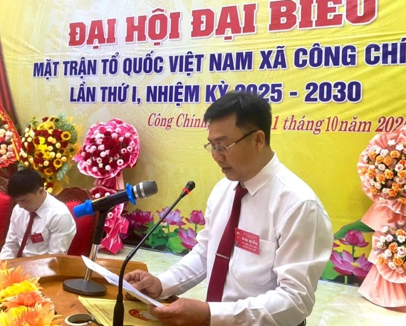 Đại hội MTTQ xã Công Chính lần thứ I: “Đoàn kết - Dân chủ - Đổi mới - Sáng tạo - Phát triển”