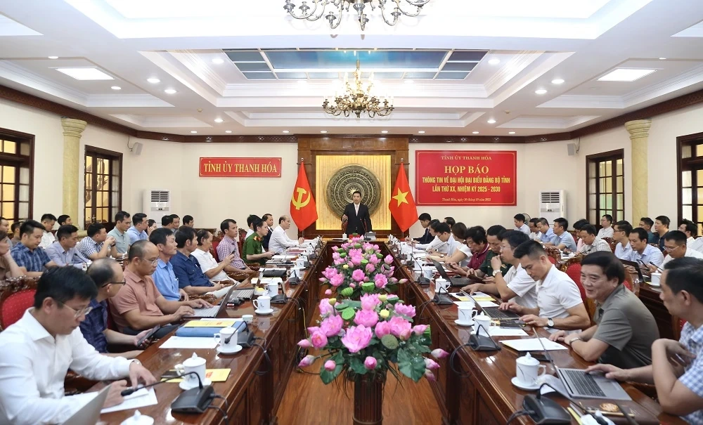 Họp báo thông tin về Đại hội Đảng bộ tỉnh Thanh Hóa lần thứ XX, nhiệm kỳ 2025-2030