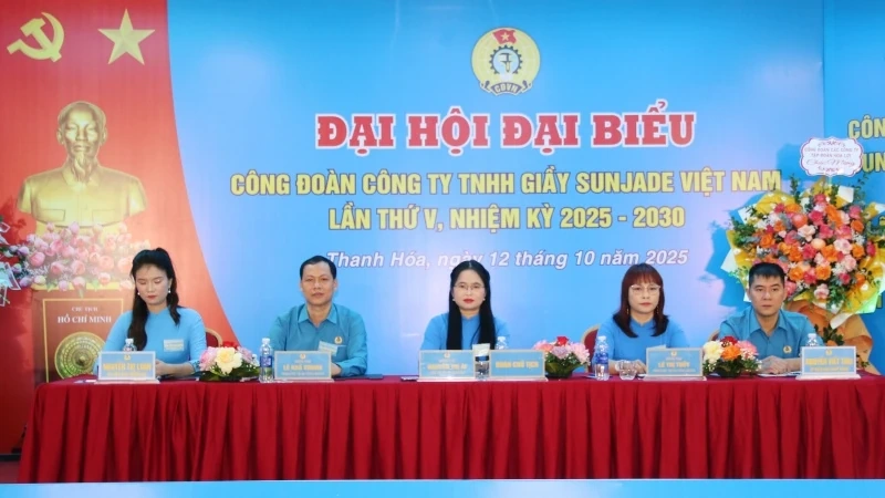 Đại hội đại biểu Công đoàn Công ty TNHH Giầy Sunjade Việt Nam