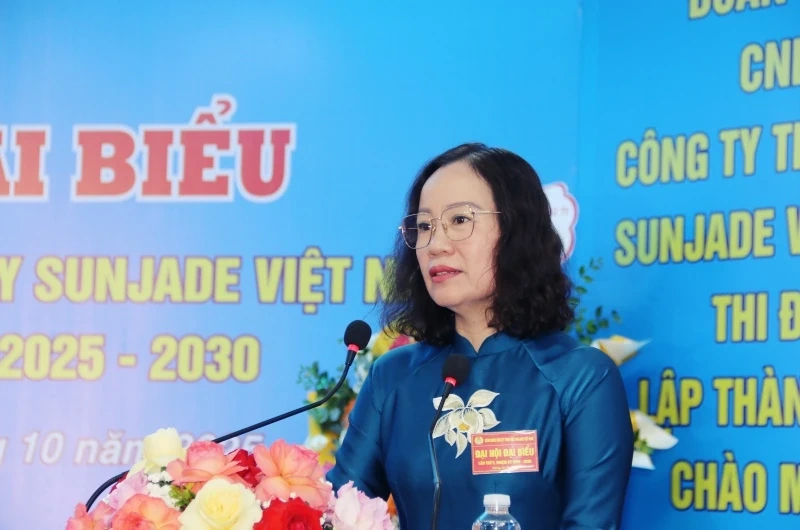 Đại hội đại biểu Công đoàn Công ty TNHH Giầy Sunjade Việt Nam