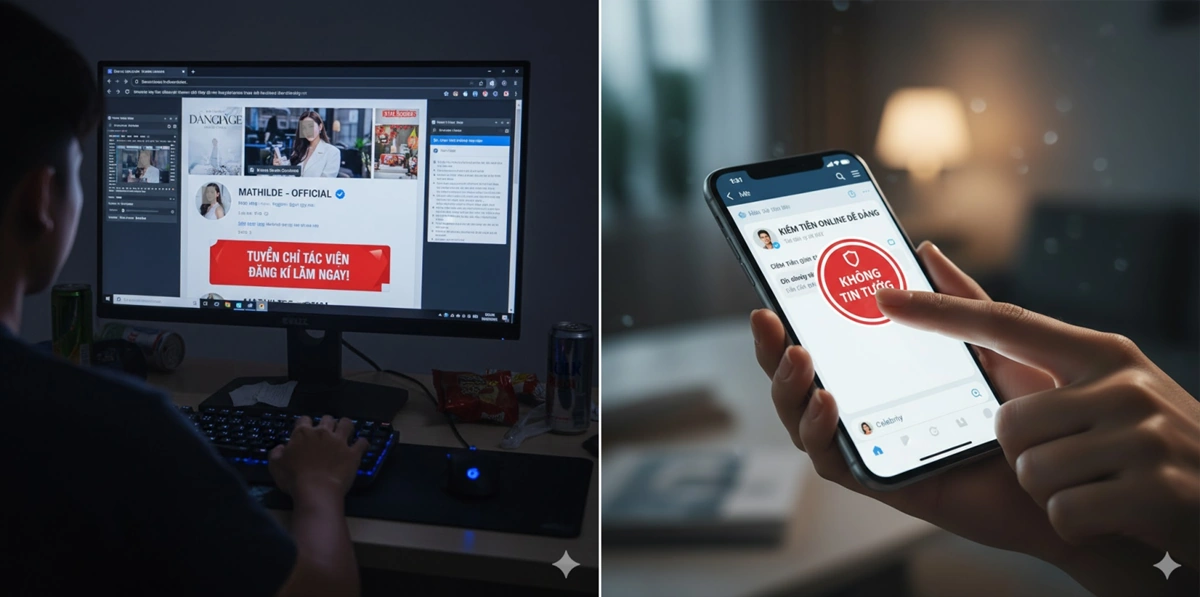 Cảnh báo thủ đoạn giả mạo người nổi tiếng, tuyển cộng tác viên online để lừa đảo