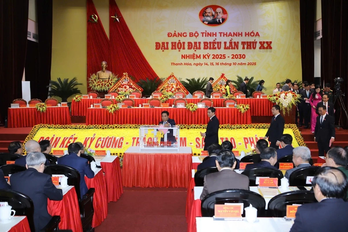 Khai mạc trọng thể Đại hội đại biểu Đảng bộ tỉnh Thanh Hóa lần thứ XX, nhiệm kỳ 2025-2030