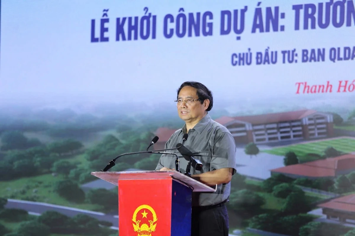 Thủ tướng Chính phủ Phạm Minh Chính dự lễ khởi công Trường nội trú liên cấp Tiểu học và THCS Bát Mọt