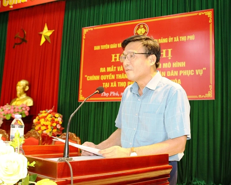 Ra mắt và tập huấn điểm “Chính quyền thân thiện vì Nhân dân phục vụ” xã Thọ Phú