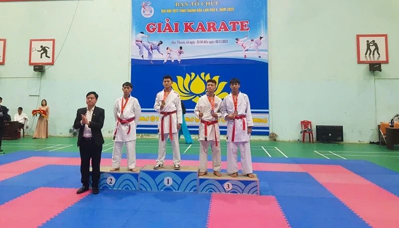 Bế mạc Giải Karate trong chương trình Đại hội Thể dục thể thao tỉnh Thanh Hóa