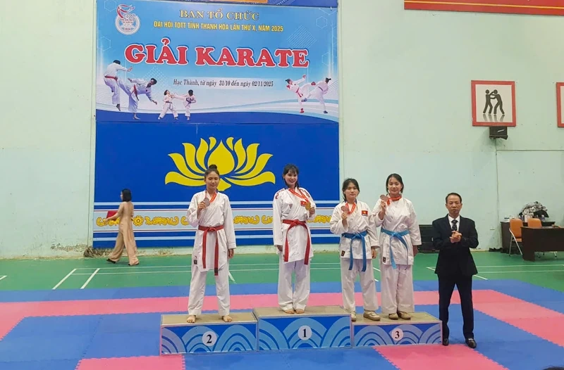 Bế mạc Giải Karate trong chương trình Đại hội Thể dục thể thao tỉnh Thanh Hóa