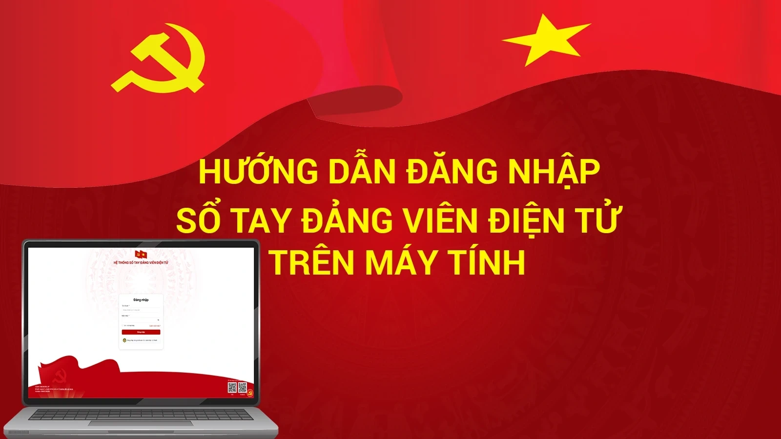 [Infographic] Hướng dẫn đăng nhập Sổ tay đảng viên trên máy tính