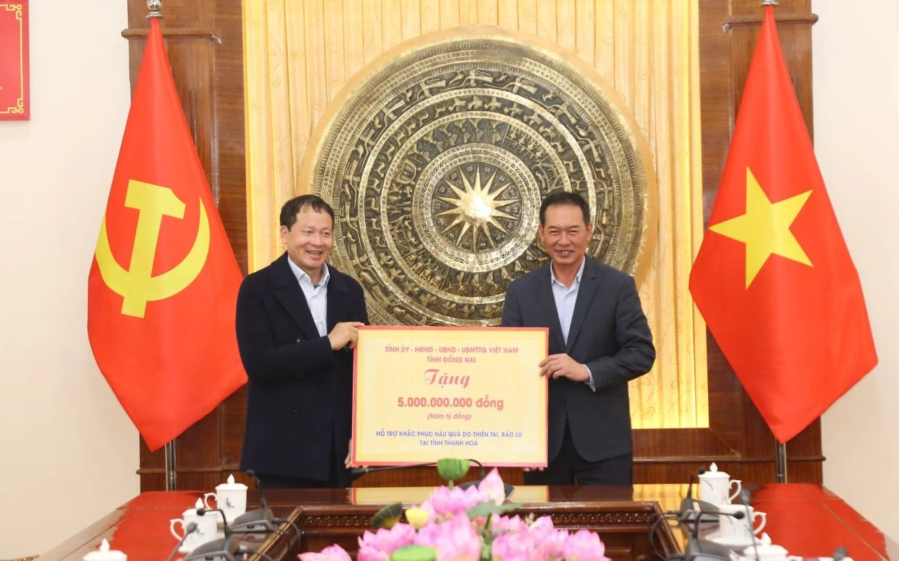 Tỉnh Đồng Nai ủng hộ đồng bào Thanh Hóa khắc phục hậu quả thiên tai