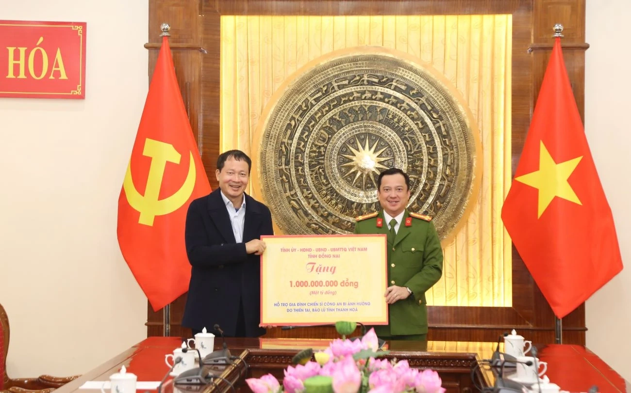 Tỉnh Đồng Nai ủng hộ đồng bào Thanh Hóa khắc phục hậu quả thiên tai