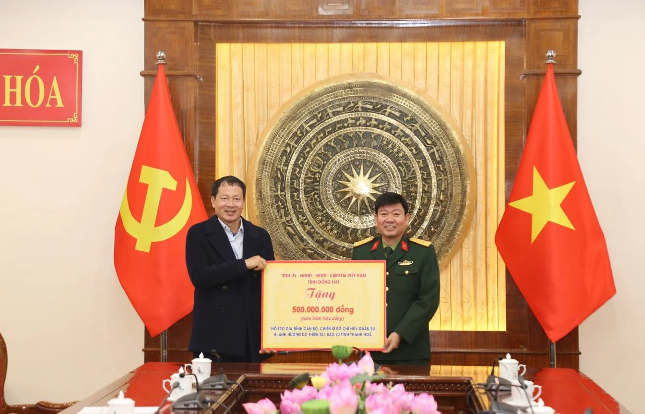 Tỉnh Đồng Nai ủng hộ đồng bào Thanh Hóa khắc phục hậu quả thiên tai