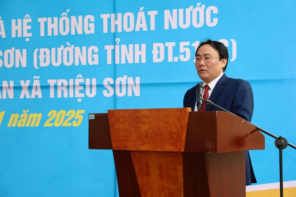 Khởi công dự án sửa chữa đường tỉnh 515C đoạn qua xã Triệu Sơn, Thọ Phú