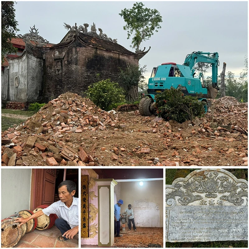 Khi di tích bị hư hỏng