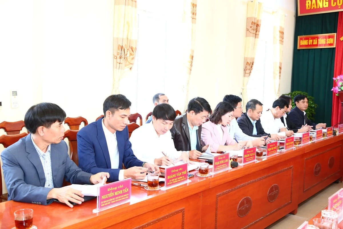 Phó Bí thư Thường trực Tỉnh ủy Nguyễn Hồng Phong thăm, làm việc tại các xã Hà Trung, Tống Sơn