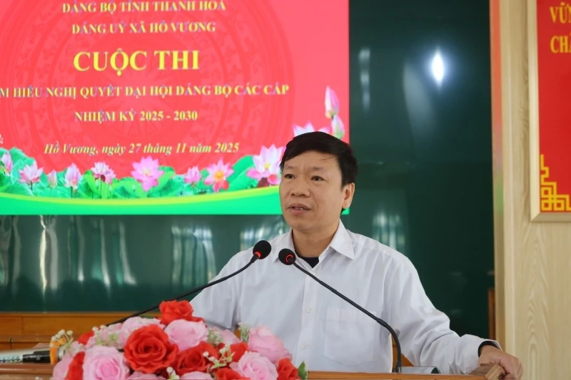 Thi tìm hiểu Nghị quyết Đại hội Đảng bộ tỉnh và Nghị quyết Đại hội Đảng bộ xã Hồ Vương