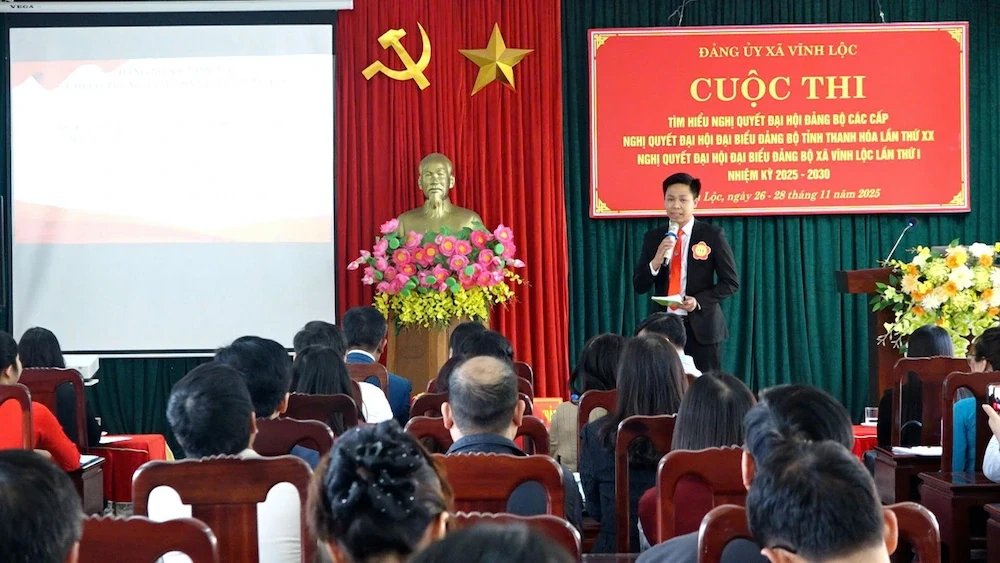 Xã Vĩnh Lộc tổ chức chung kết cuộc thi tìm hiểu Nghị quyết Đại hội Đảng bộ các cấp