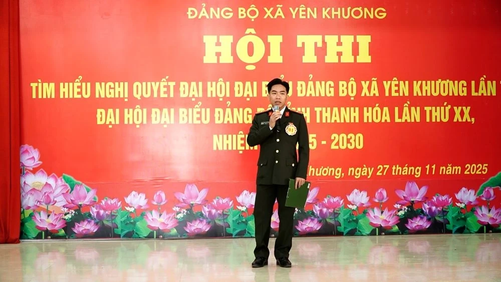 Xã Yên Khương tổ chức thi tìm hiểu nghị quyết đại hội Đảng các cấp