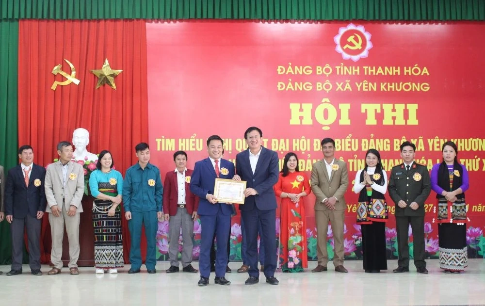 Xã Yên Khương tổ chức thi tìm hiểu nghị quyết đại hội Đảng các cấp