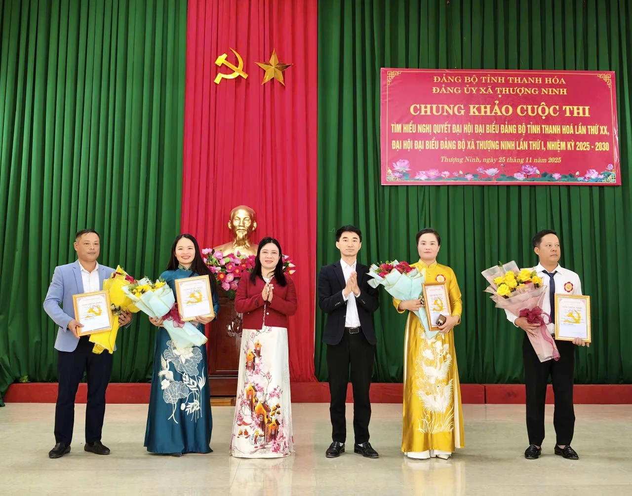 Thượng Ninh tổ chức chung khảo cuộc thi tìm hiểu Nghị quyết Đại hội Đảng bộ tỉnh lần thứ XX; Đại hội Đảng bộ xã lần thứ nhất