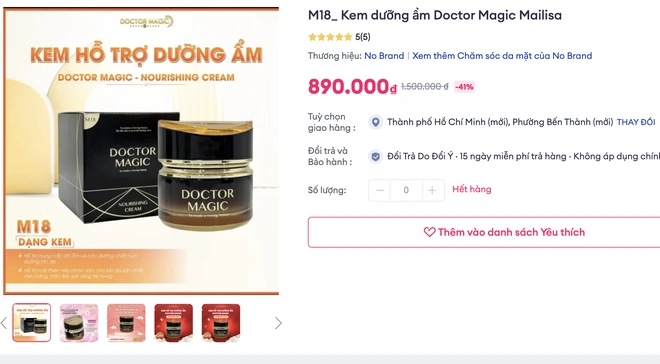 162 mỹ phẩm của Mailisa bị thu hồi trên toàn quốc