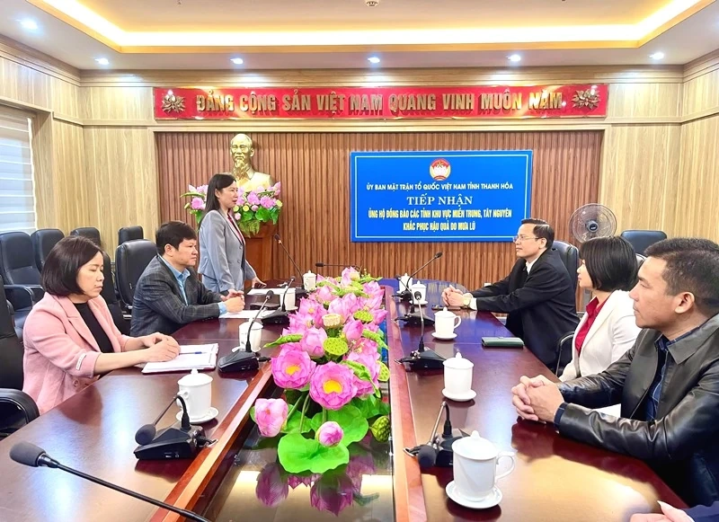 Tiếp nhận ủng hộ đồng bào miền Trung, Tây Nguyên của các xã Thiệu Tiến, Thiệu Quang